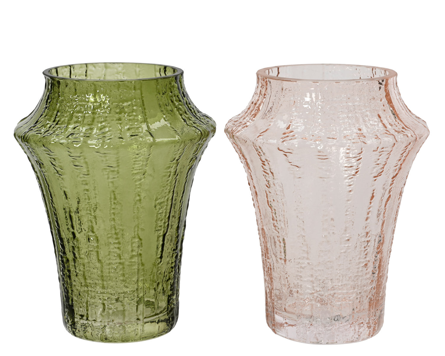 Short Ribboned Glass Vases