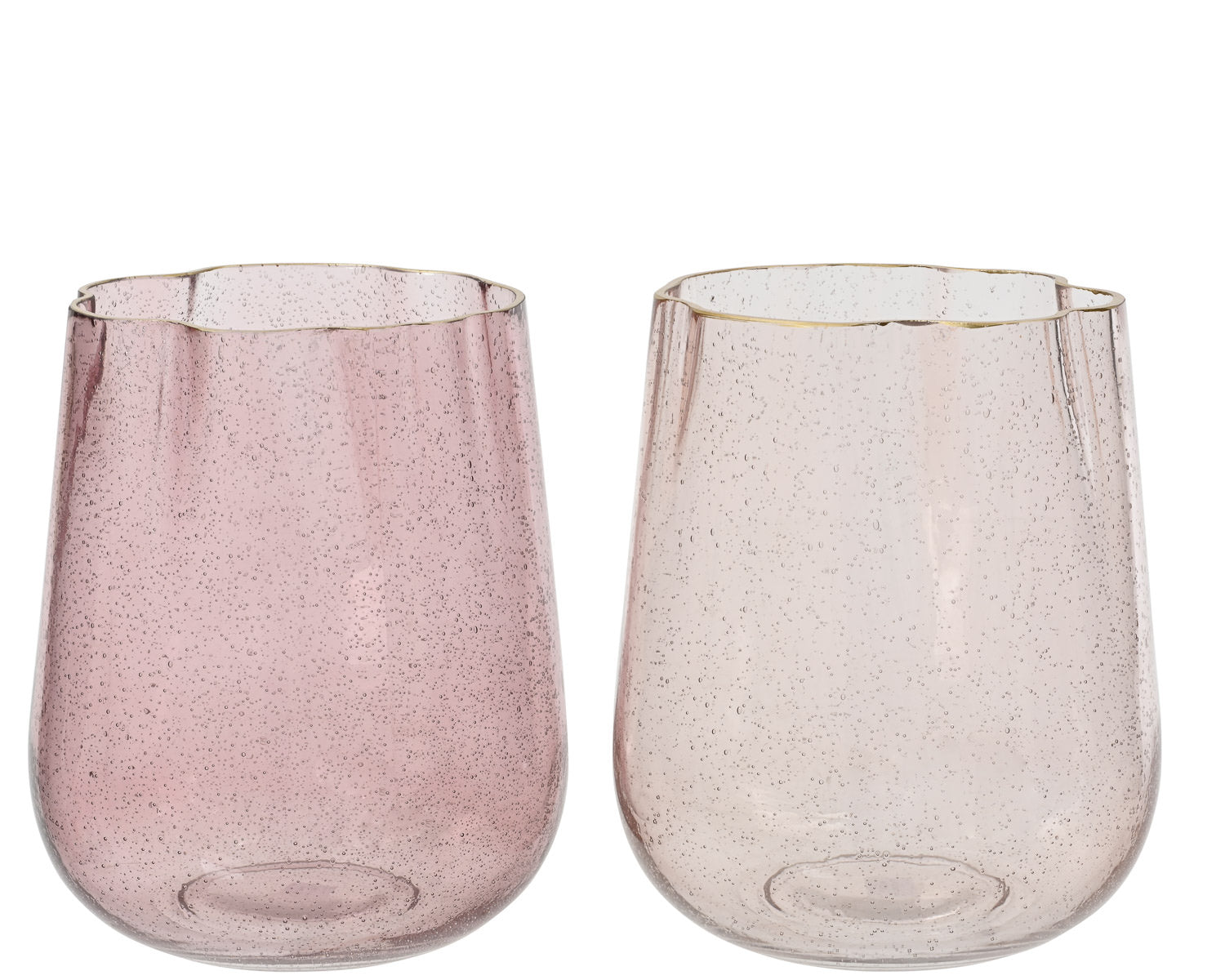 Pink Sparkle Glass Vases