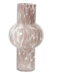 Beige Marble Glass Vase 12.4"