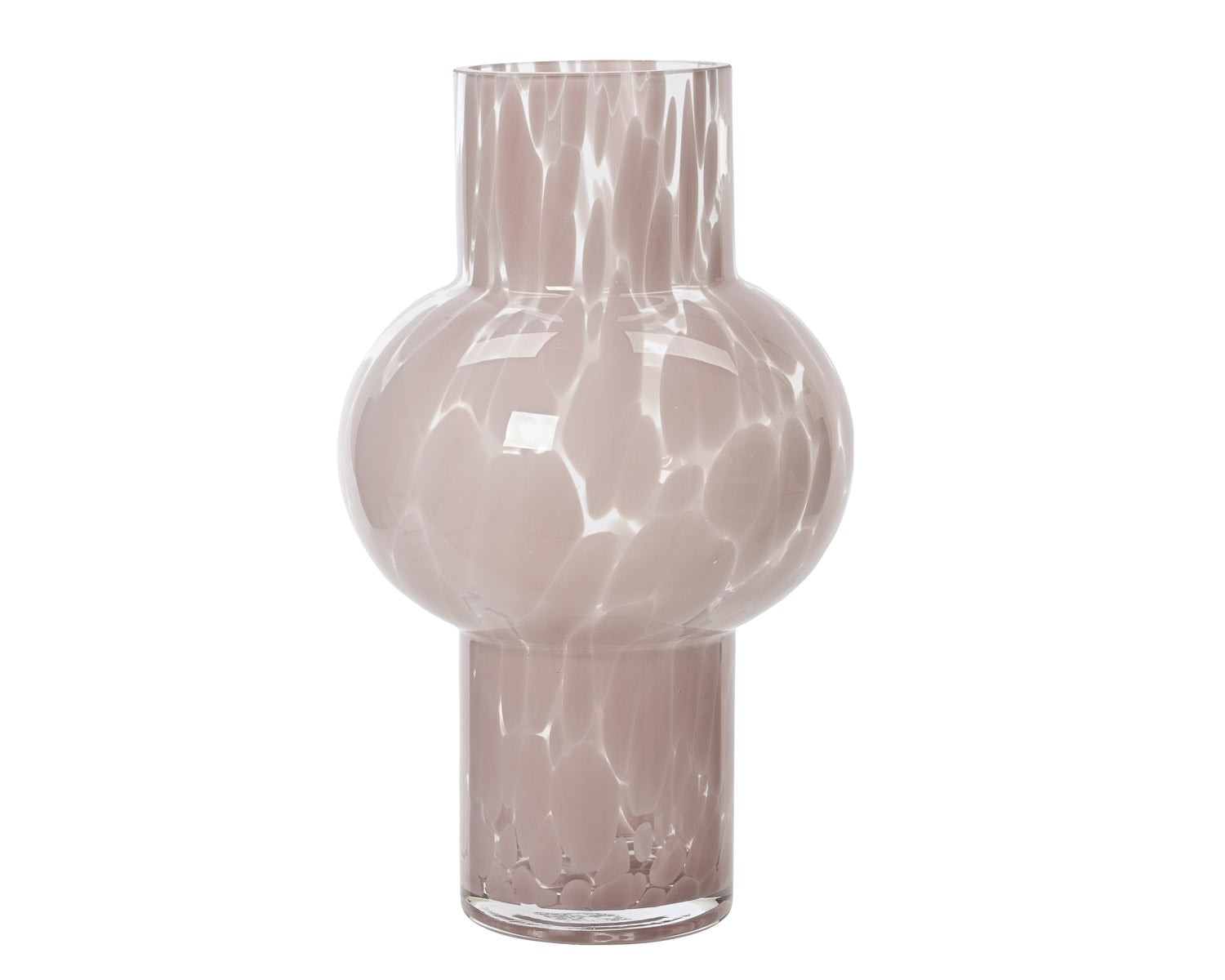 Beige Marble Glass Vase 9.8"