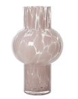 Beige Marble Glass Vase 9.8"