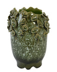 Ceramic Green Leaf Vase Medium