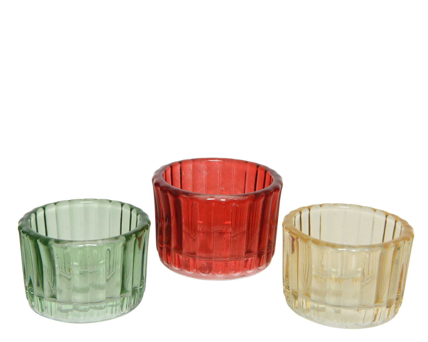 Short Tea Light Holders in Holiday Colors