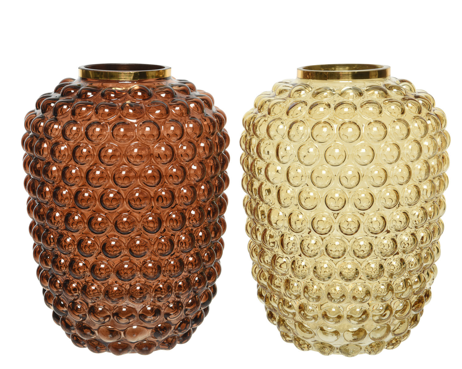 Warm-Tone Bubble Vases