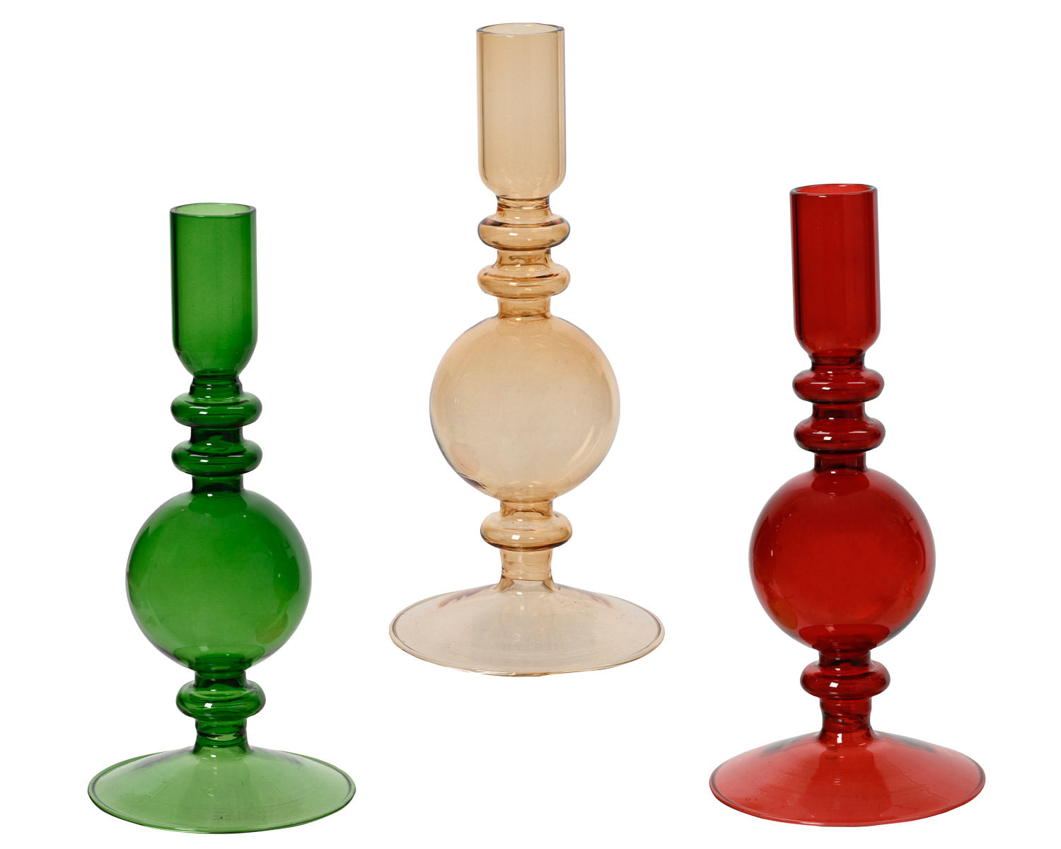 Holiday Taper Candle Holder Set