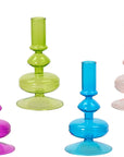 Colorful Glass Taper Candle Holders