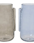 Glass Vase in Smoke Grey or Sky Blue