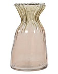Pinched Rose Glass Vase 12"