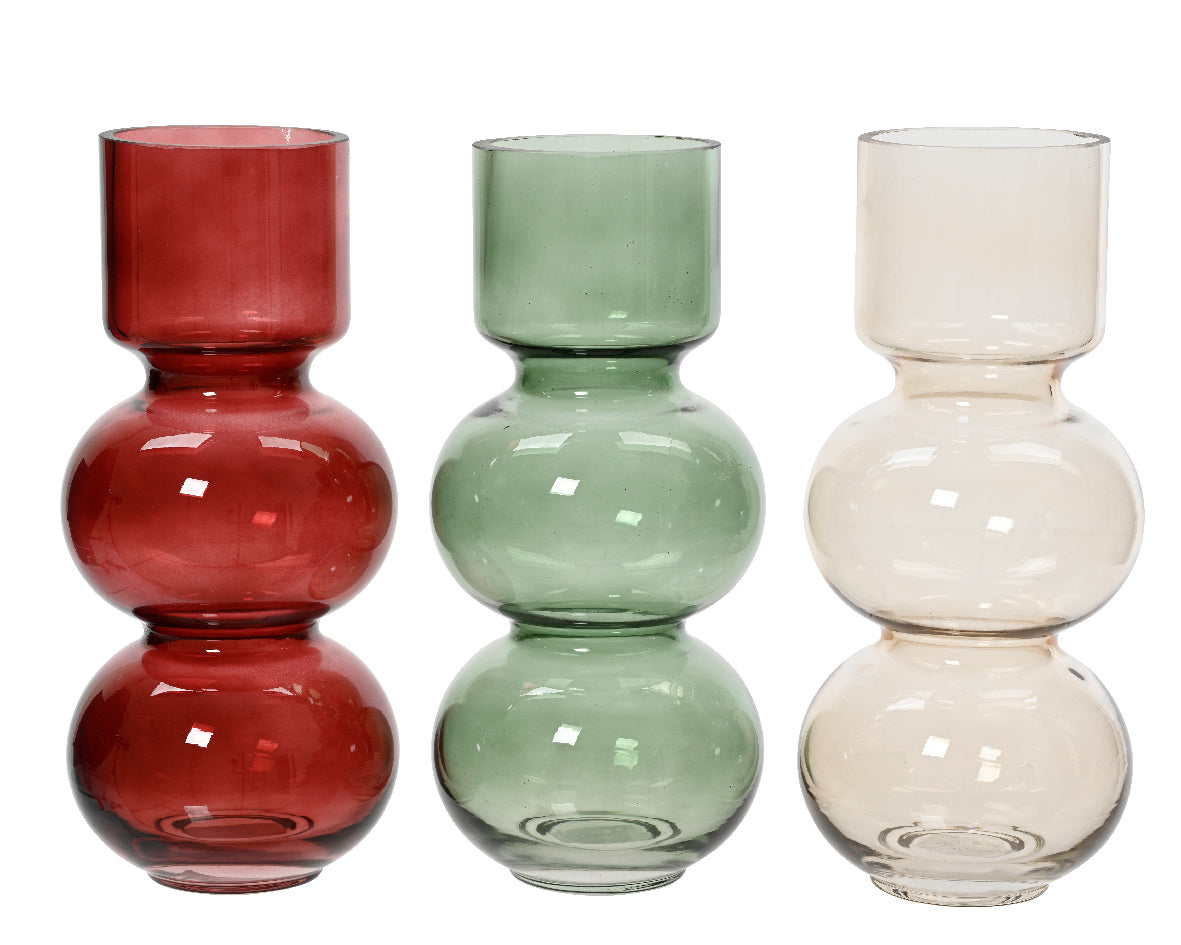 Glass Bubble Vase 10.4"
