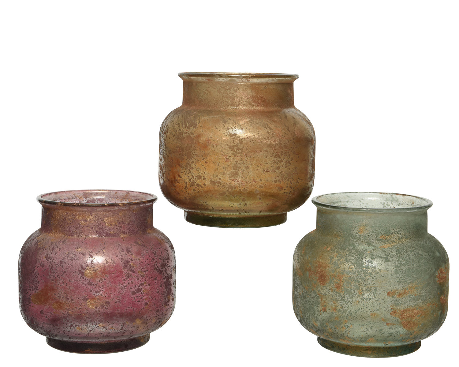 Recycled Marbled Glass Vases