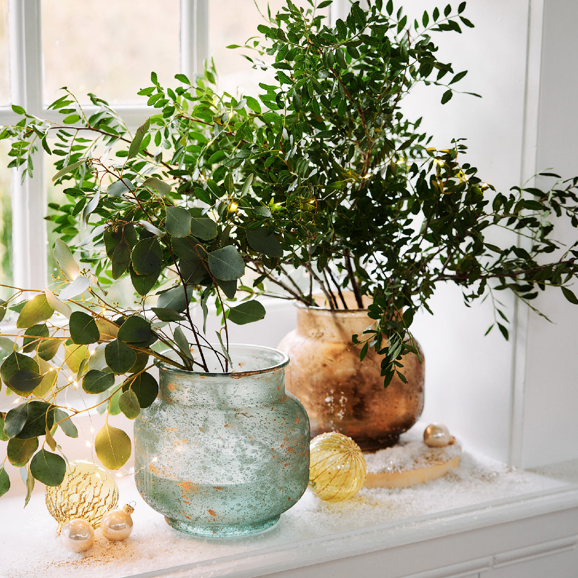 Recycled Marbled Glass Vases