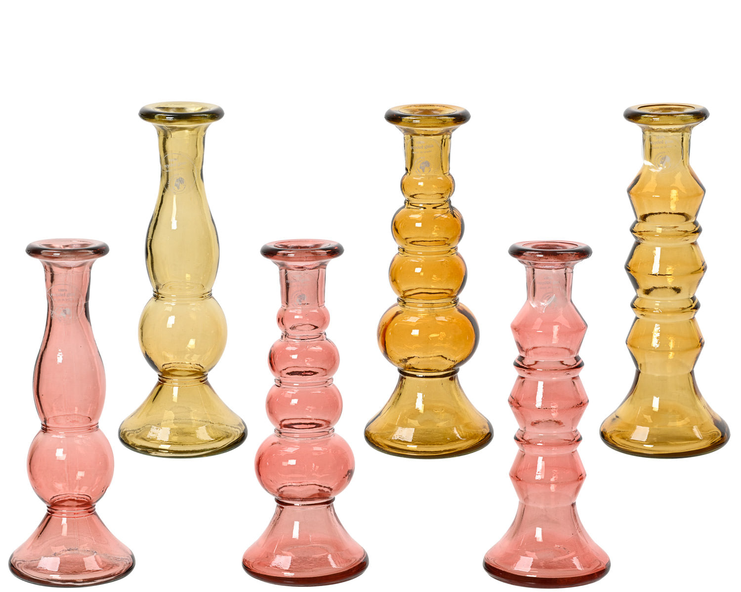 Recycled Glass Candle Holders