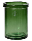 Green Recycled Glass Vase Short