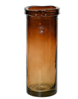 Recycled Amber Glass Vase Tall