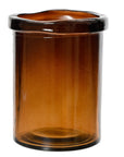 Recycled Amber Glass Vase Short