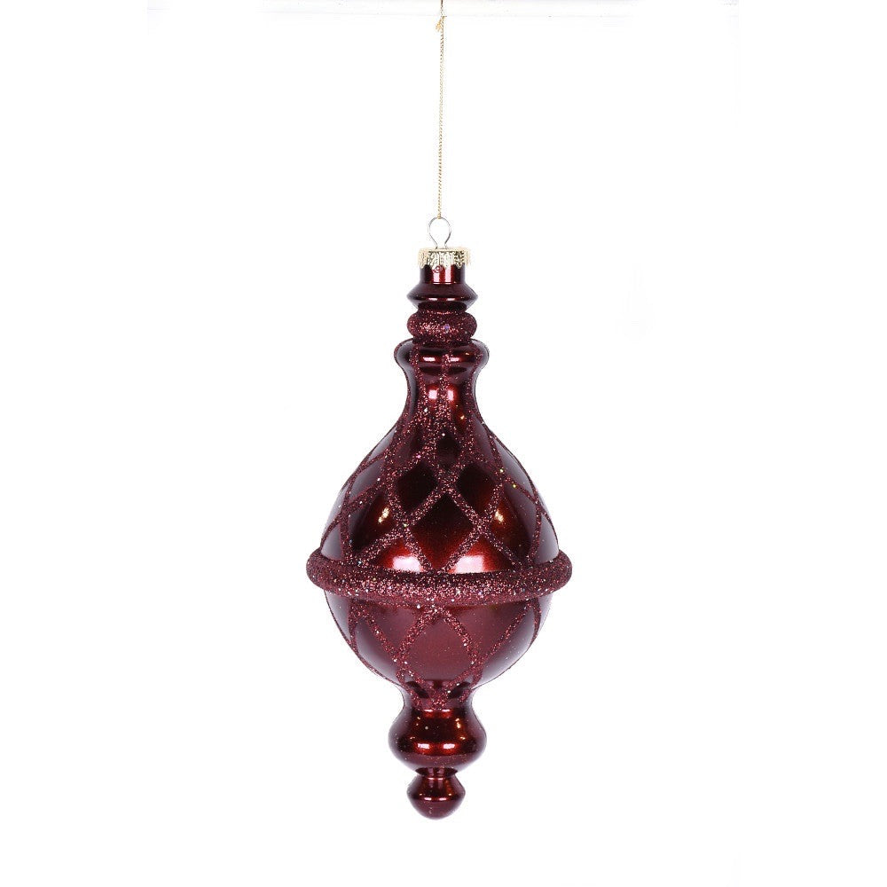 Burgundy Finial Ornament