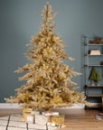 Shimmering Burnished Gold Christmas Tree