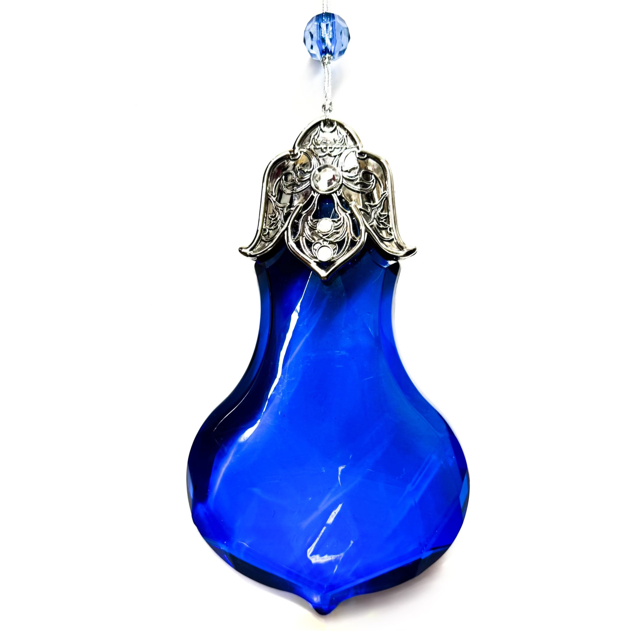Royal Blue Teardrop Ornament with Filigree