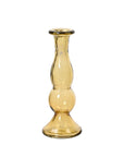 Recycled Glass Candle Holders Yellow Oblong