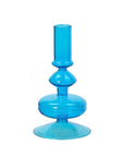Colorful Glass Taper Candle Holders Blue