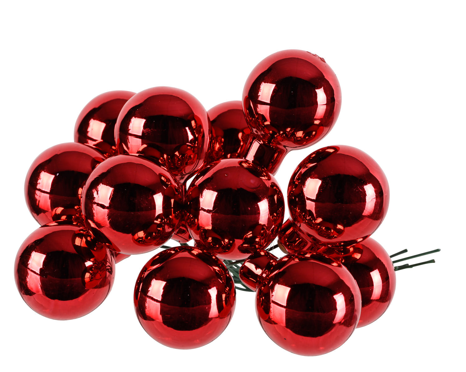 Bubble Bunch Ornaments Metallic Christmas Red