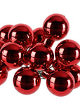 Bubble Bunch Ornaments Metallic Christmas Red