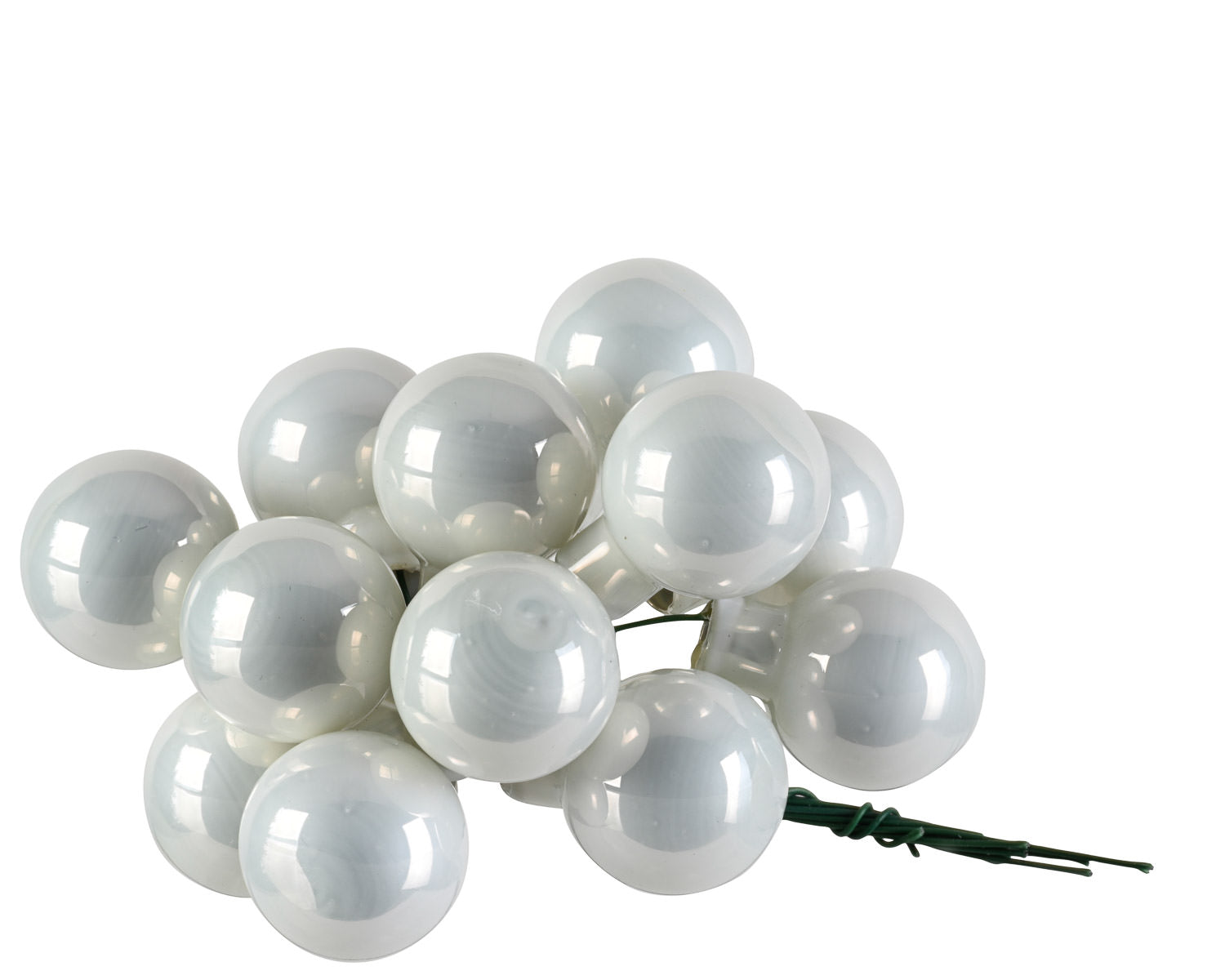 Bubble Bunch Ornaments Metallic Winter White