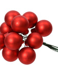 Bubble Bunch Ornaments Matte Christmas Red