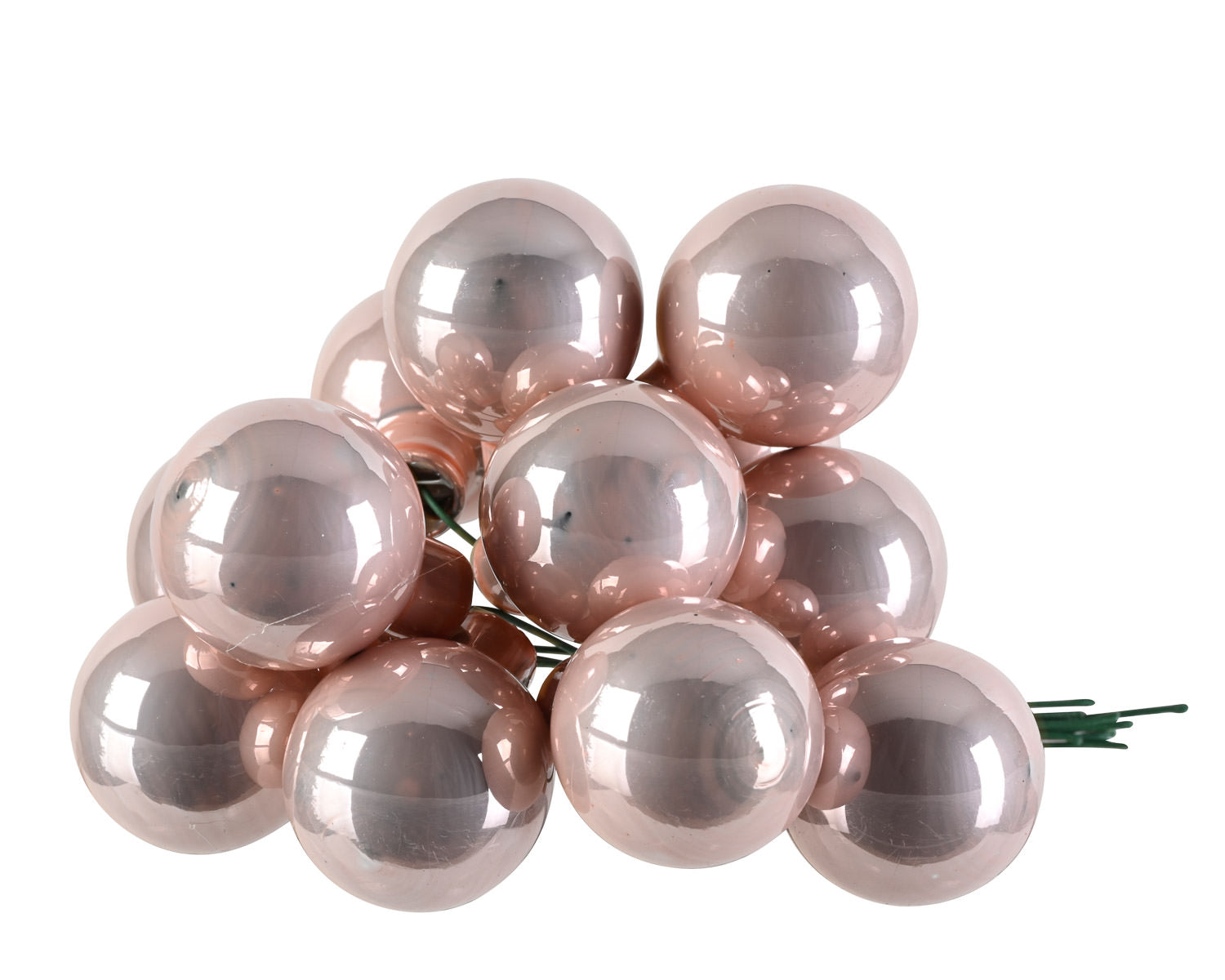 Bubble Bunch Ornaments Metallic Blush Pink
