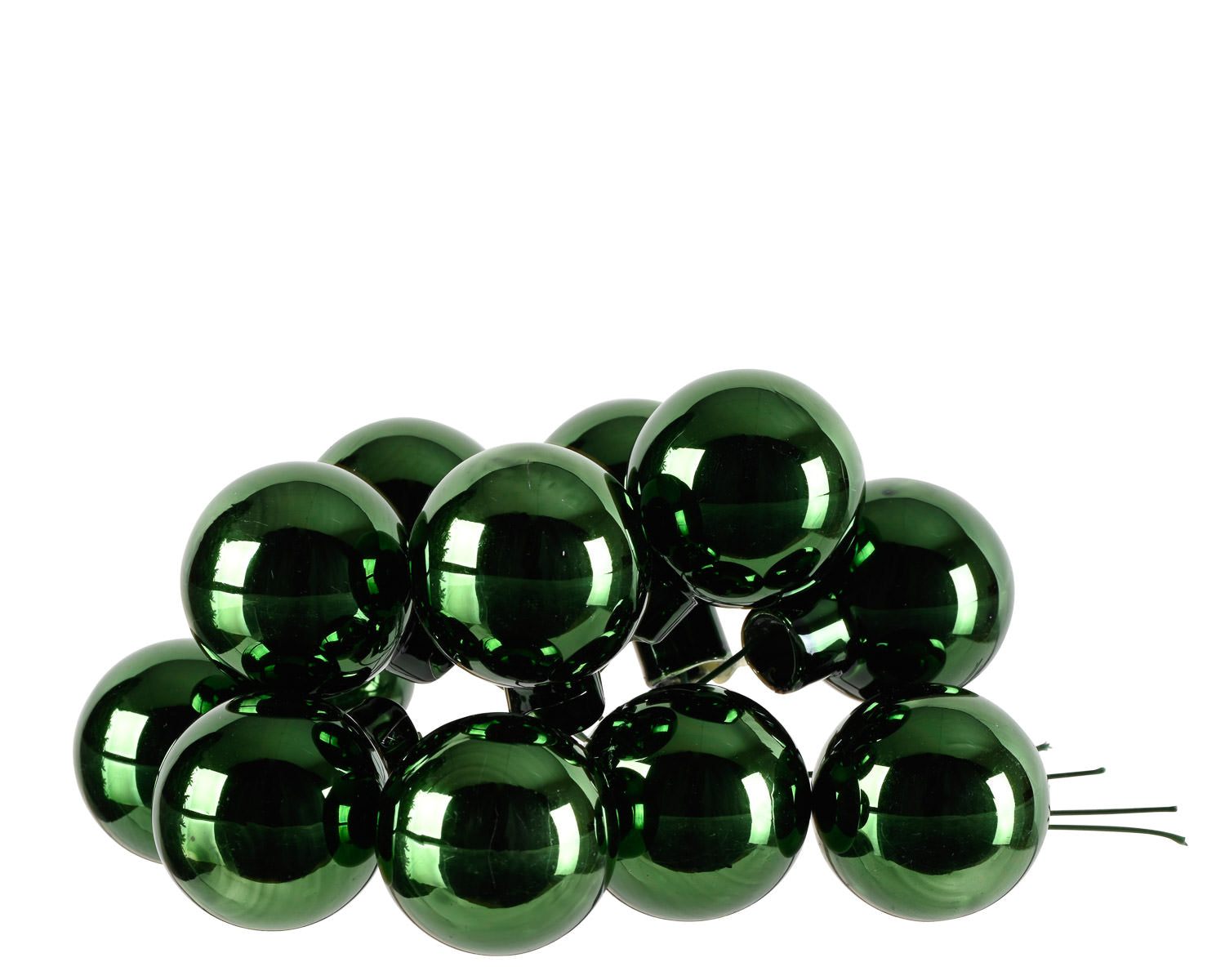 Bubble Bunch Ornaments Metallic Pine Green