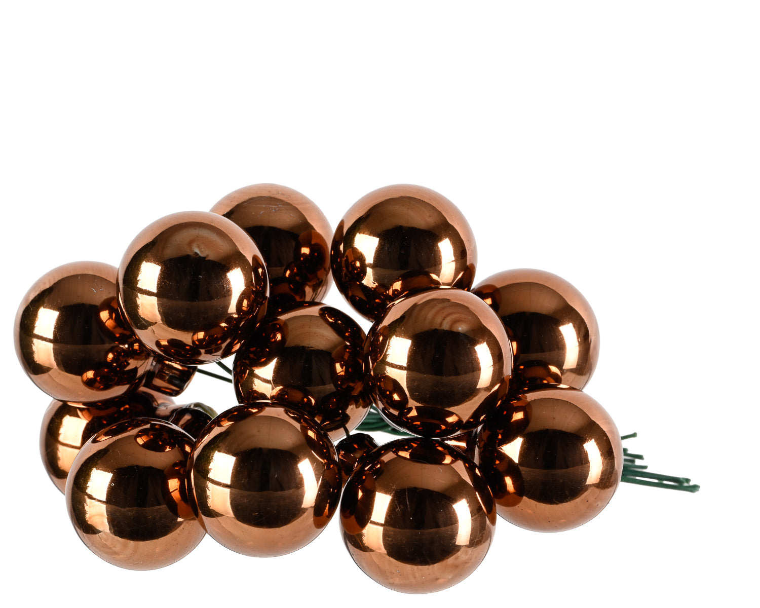 Bubble Bunch Ornaments Metallic Ginger Brown