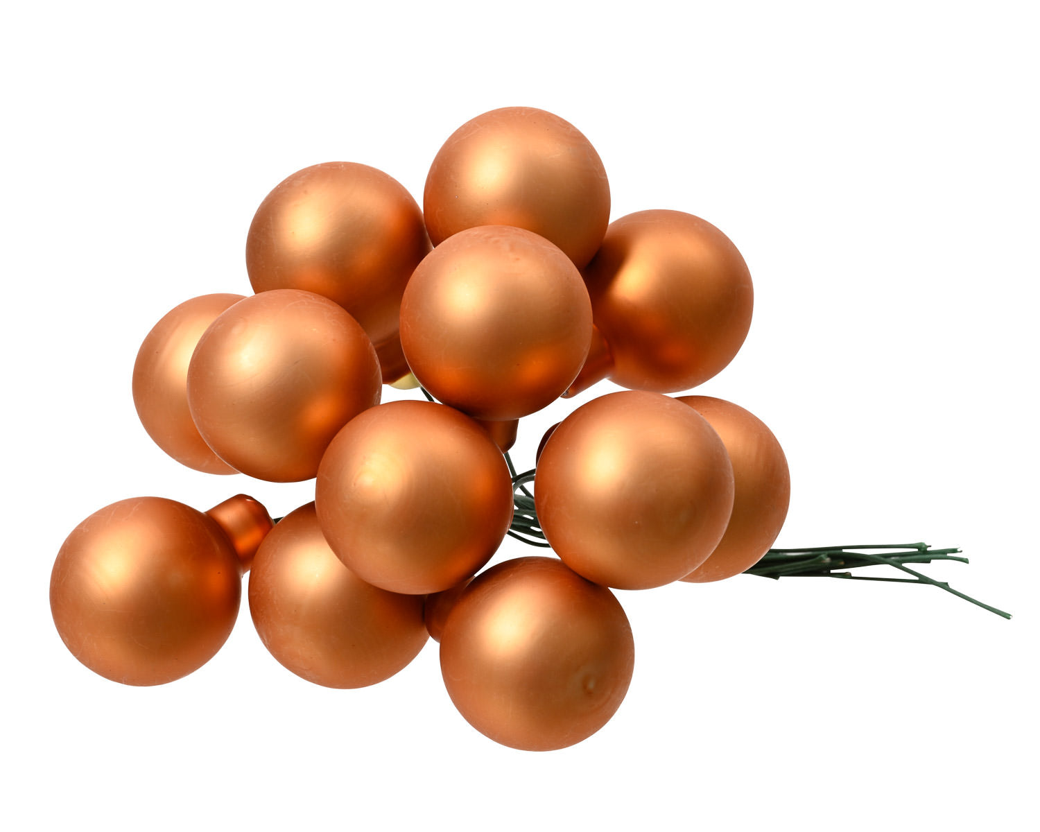 Bubble Bunch Ornaments Matte Red Copper