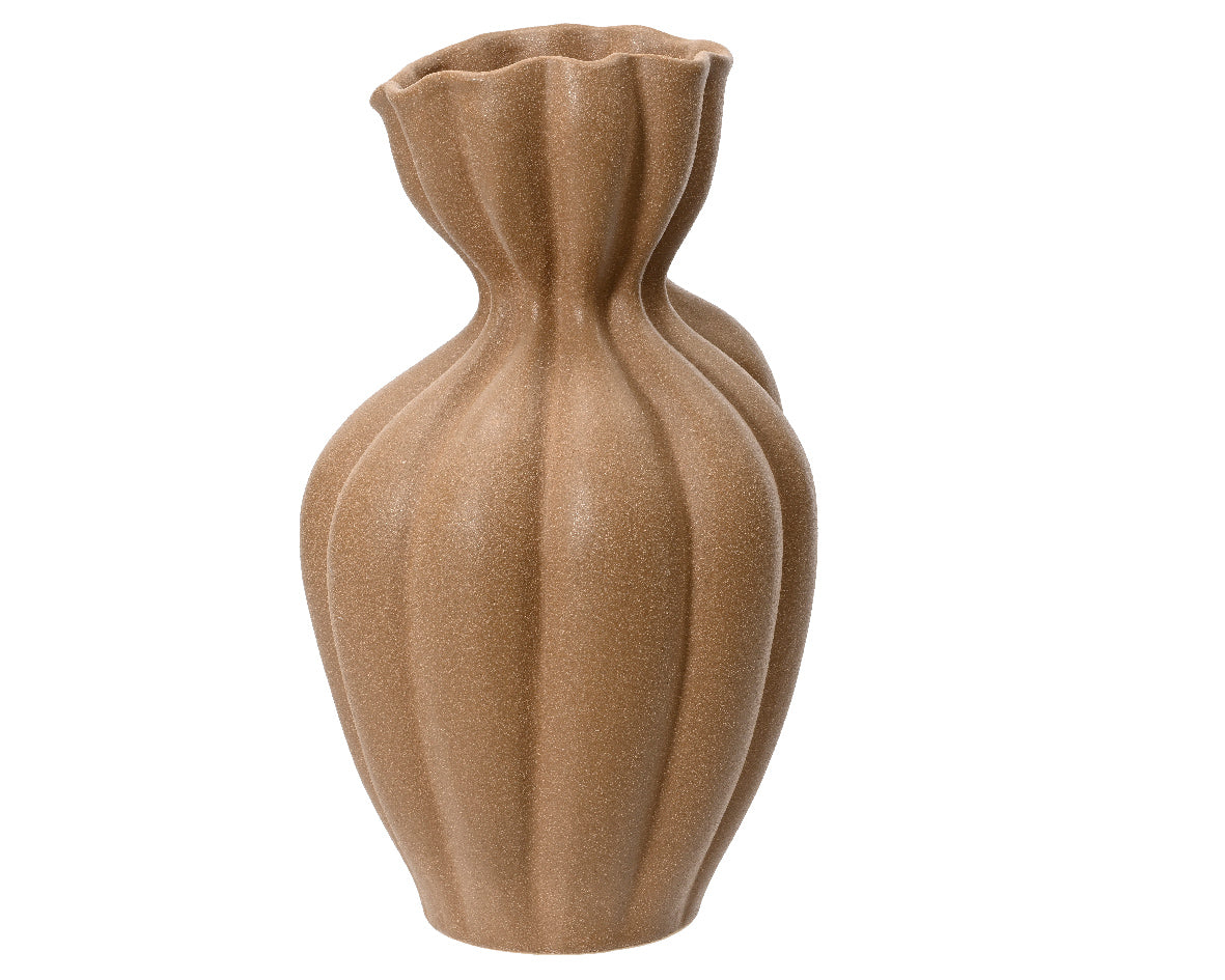 Brown Stoneware Vase