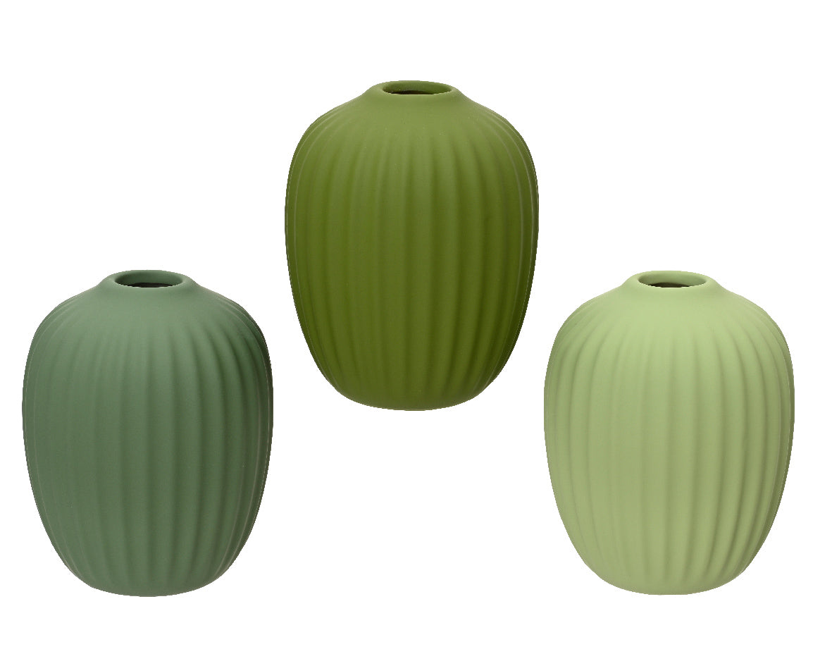 Green Stoneware Vase