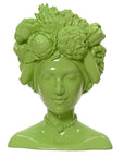 Lady in Green Vase 8.9"H