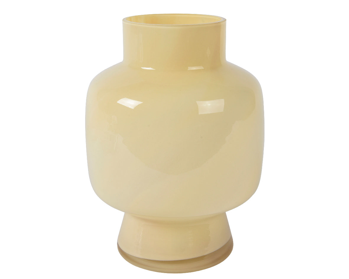 Yellow Glass Vase 9.4"H