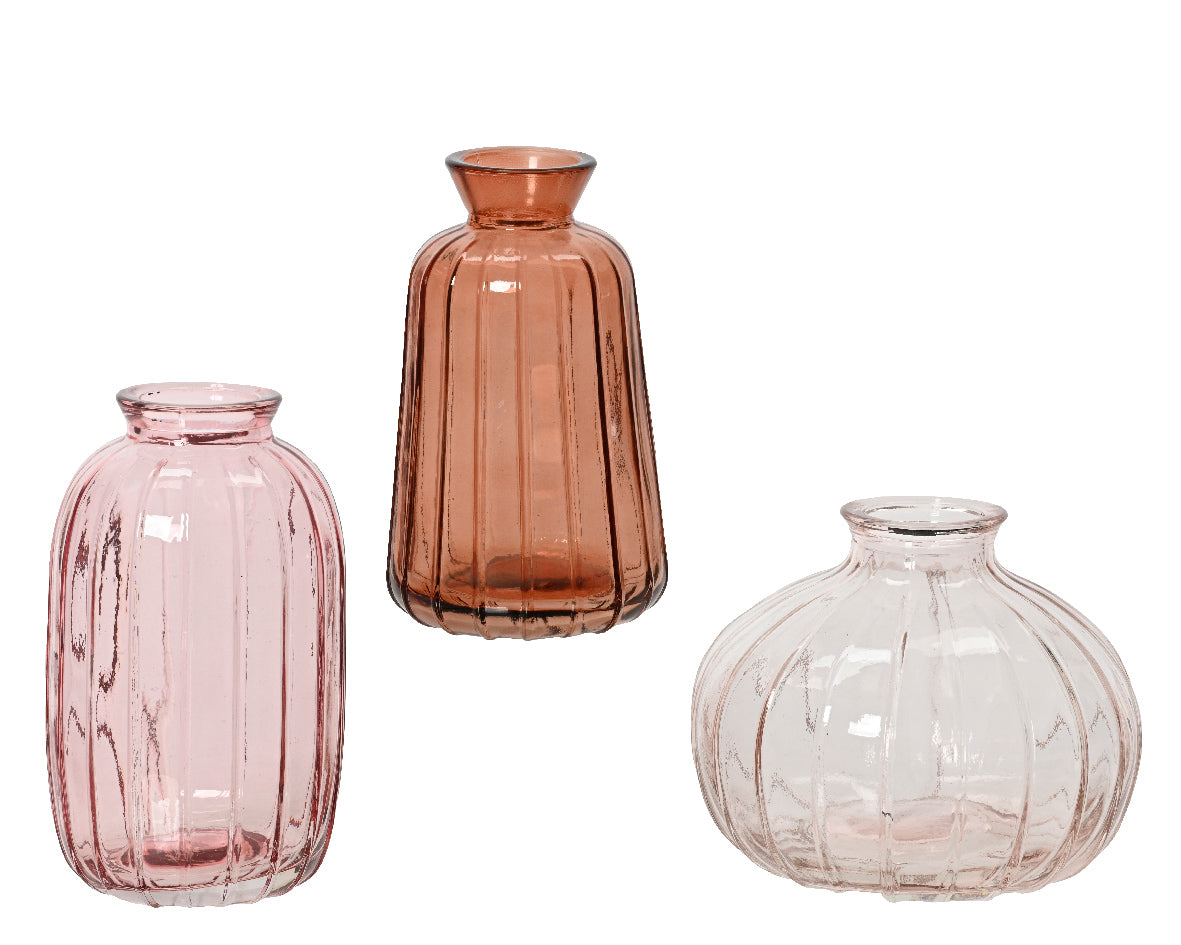 Hues of Pink Bud Vases