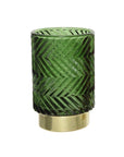 Tea Light Holders in Holiday Colors Green Chevron