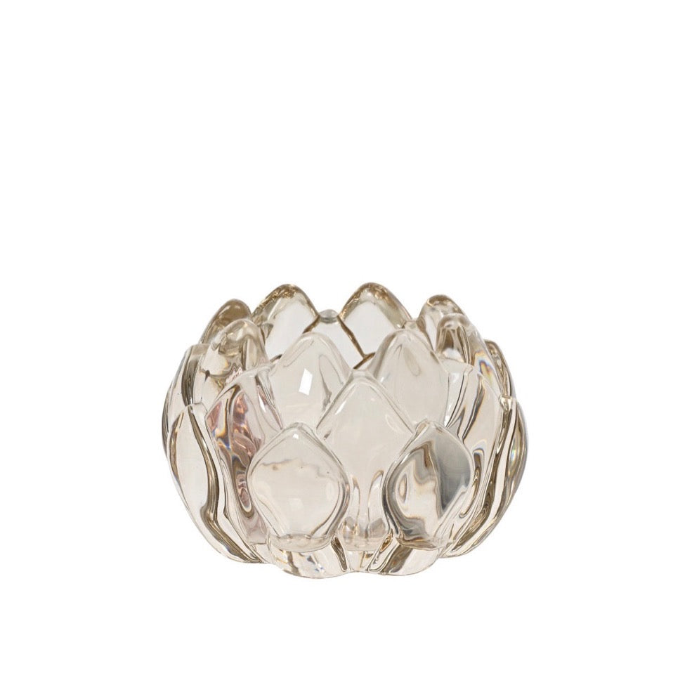 Lotus Blossom Tea Light Holder Clear