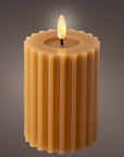 LED Wick Candle In Mustard Yellow