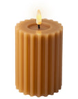 LED Wick Candle In Mustard Yellow 4.8"H
