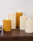 LED Wick Candle In Mustard Yellow