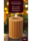 LED Wick Candle In Mustard Yellow