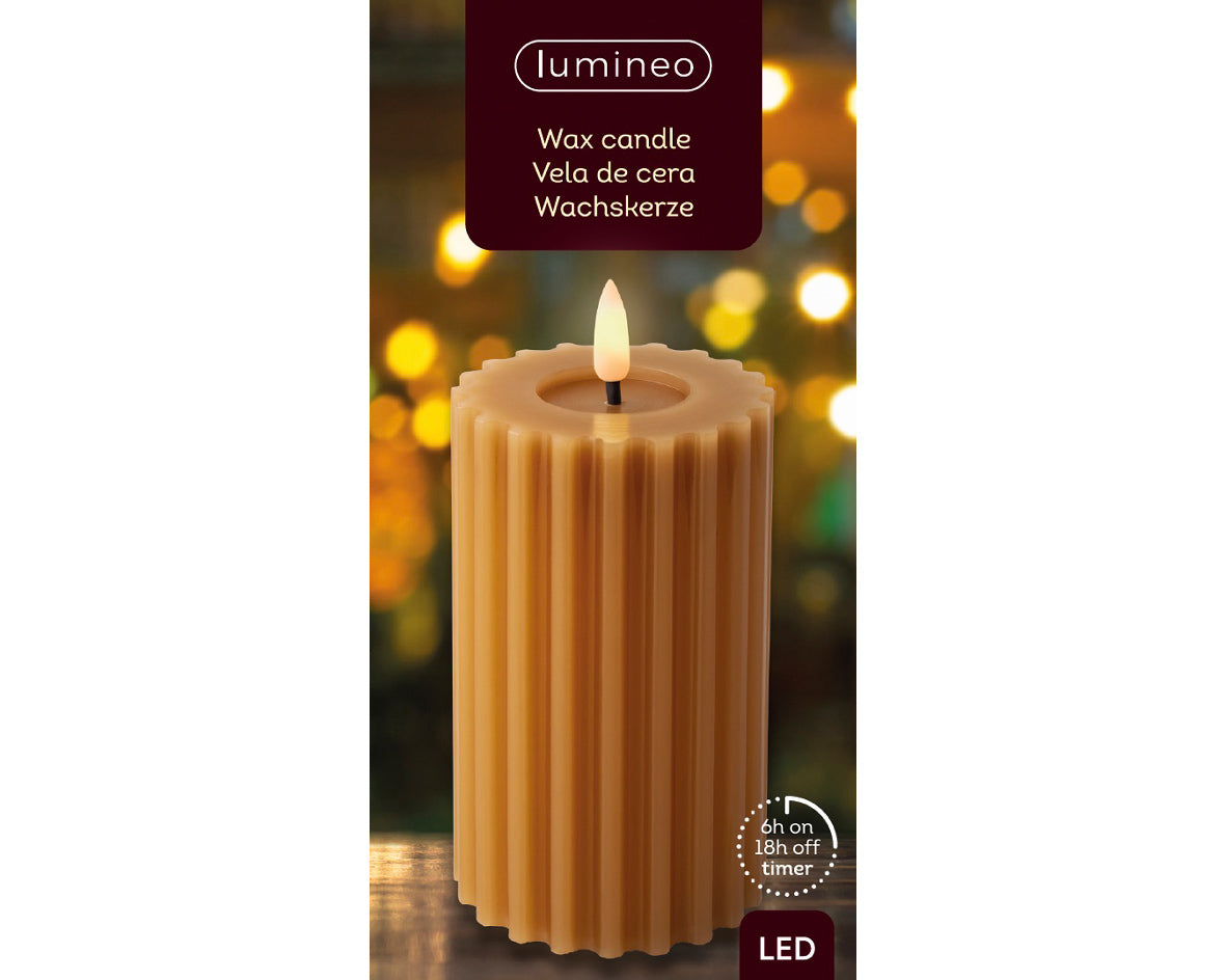 LED Wick Candle In Mustard Yellow