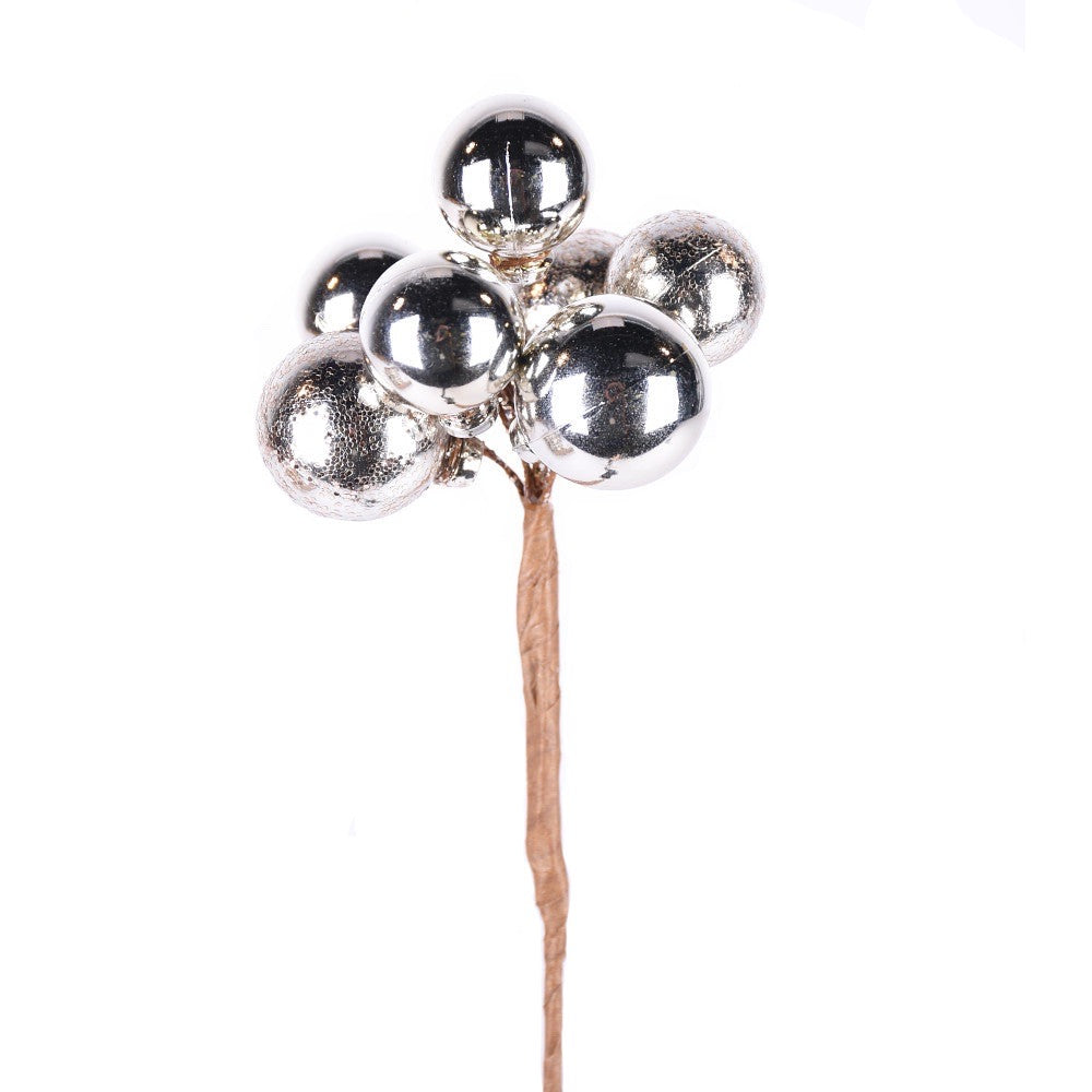 Silver and Champagne Cluster Ball Pick