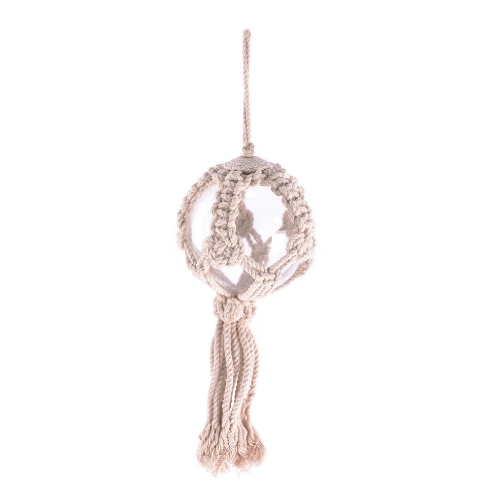 Macrame Glass Ball Ornament