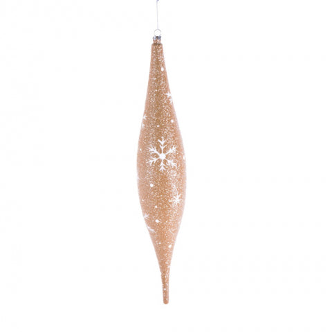 Snowflake Tear Drop Ornament