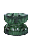 Red and Green Glass Votive Candle Holders Green