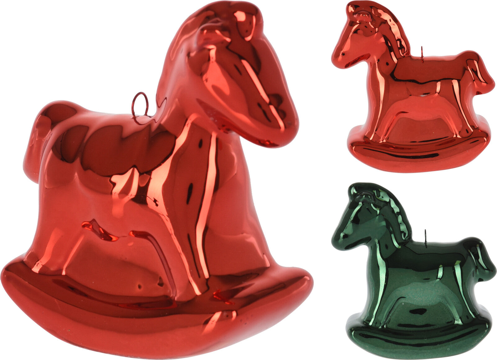 Metallic Rocking Horse Ornaments