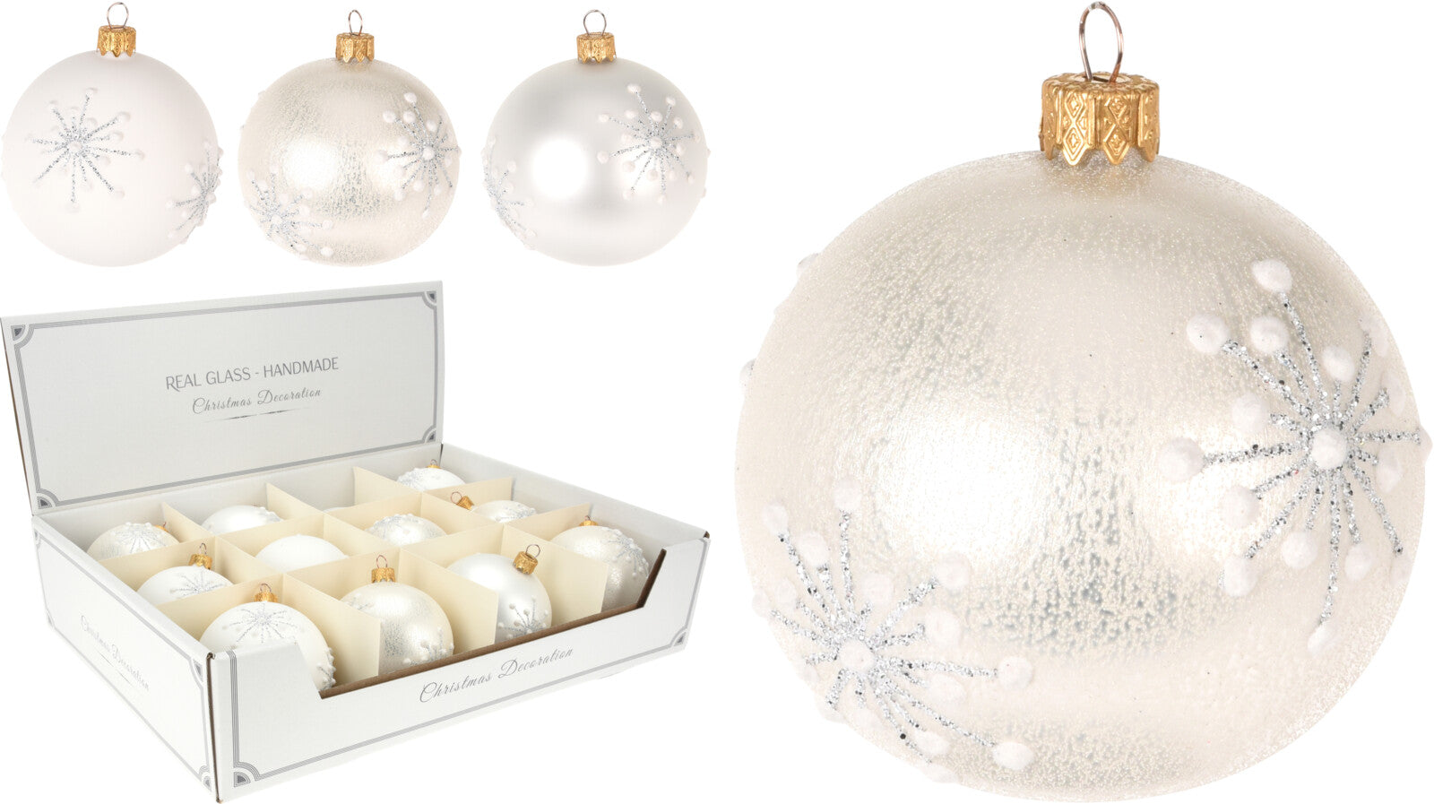 White Ornament 12 Piece Set